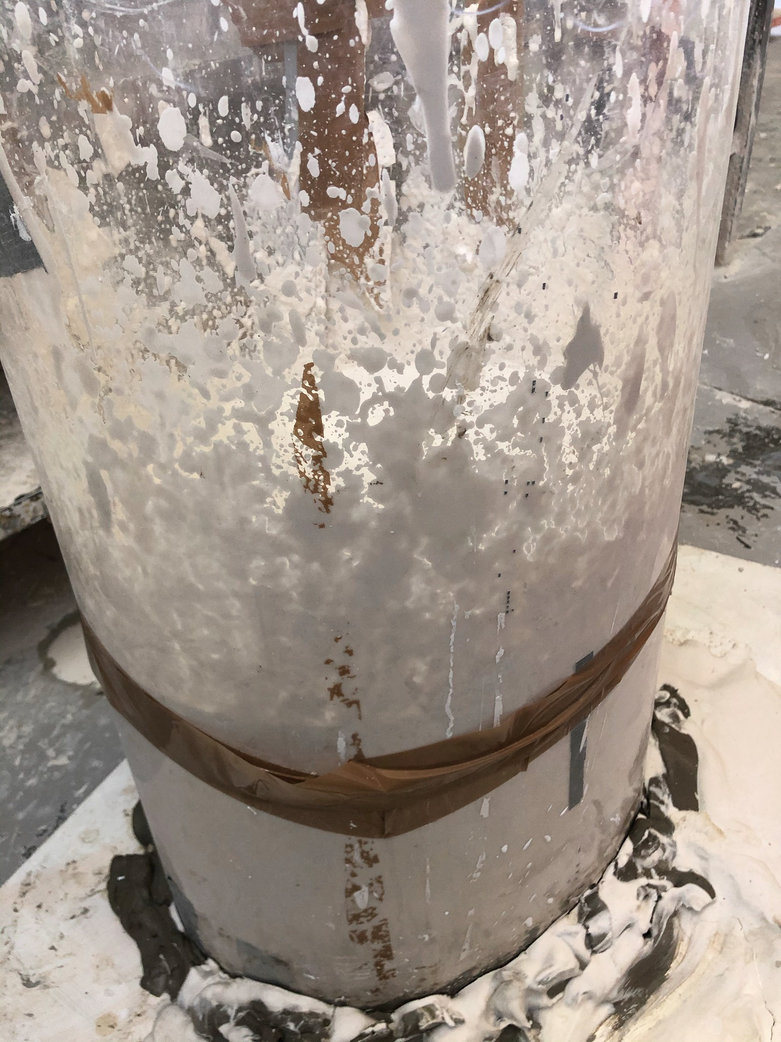 Slipcast multanni mitti and stoneware pieces — collection from the residency on display at BLEND